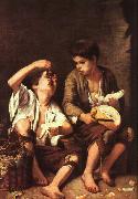 Bartolome Esteban Murillo Boys Eating Fruit oil on canvas